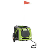 Pet Bike Trailer Green and Grey Oxford Fabric and Iron 93871