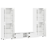 TV Cabinet Set with Drawer FLORIN 3 pcs White Engineered Wood 3397984