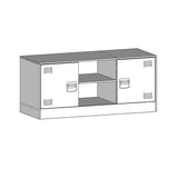 TV Cabinet Black 99x39x44 cm Steel 841685