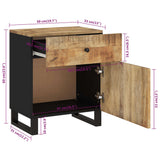 Bedside Cabinet 50x33x60 cm Solid Wood Mango&Engineered Wood 350656