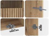 5 Piece LED TV Cabinet Artisan Oak Engineered Wood 3416608