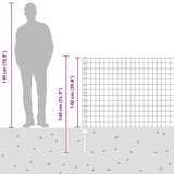 Fence and Post Silver 1 x 10 m Steel 3336217