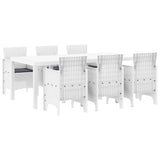 Garden Dining Set 7 pcs White Polypropylene 3378725