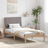 Bed Frame with Headboard Brown 90 x 200 cm Solid Pine Wood 878917