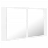 LED Bathroom Mirror Cabinet White 80x12x45 cm Acrylic 804964