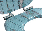 Soft-Close Toilet Seat Blue 44 x 38 cm MDF board 42027180