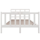Bed Frame without Mattress White Solid Wood Pine Small Double 3101319