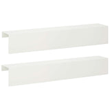 Garden Cover Profile 2 pcs 100 x 20 x 15 cm Steel White 8012978