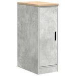 ZNTS Garage Cabinets 2 pcs Concrete Grey Engineered Wood 3328290