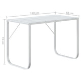 Computer Desk White 110x60x73 cm Engineered Wood 30201