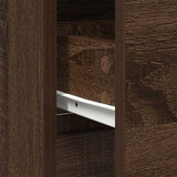 Sideboard with Drawer Brown Oak 80x34x76 cm Engineered Wood 861541