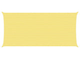 Sun Shade Sail Yellow and White 8 x 5 m 100% Polyester Oxford 42031081