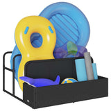 Poolside Float Storage Black 110x100x57 cm Poly Rattan 4104088