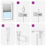 Plisse Blind 70x200cm White Pleated Blind 240600
