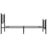 Metal Bed Frame without Mattress with Footboard Black 90x200cm 376335