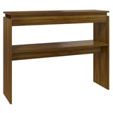 ZNTS Console Table Brown Oak 102x30x80 cm Engineered Wood 815221