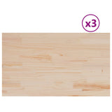 Table Tops 3 pcs 80x47x2.5 cm Rectangular Solid Wood Pine 847433