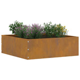 Lawn Edging 6 pcs Rusty 40 x 40 x 13 cm Weathering Steel 874715