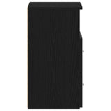Nightstand with Drawer Black Oak 50 x 32 x 60cm Engineered Wood 862051