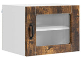 Wall Glass Cabinet PORTO 2 pcs Smoked Oak 40 x 31 x 40 cm 885196