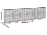 Gabion Basket with Cover 600x50x200 cm Galvanised Iron 3295171
