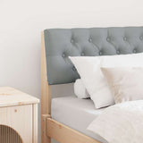 Upholstered Headboard Light Grey 75 cm Solid Pine Wood 879204