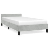 Bed Frame without Mattress Light Grey Twin XL Velvet 347600