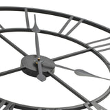 Vintage Wall Clock with Quartz Movement Metal 80 cm XXL 50644