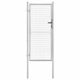 Garden Gate Galvanised Steel 100x175 cm Silver 144759