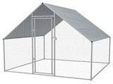 Outdoor Chicken Cage 2x2x1.92 m Galvanised Steel 170494