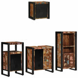 Bathroom Furniture Set 4 pcs Multicolour Solid Reclaimed Wood 3305635