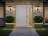 Garden Planter with LED 2 pcs Olive Green 30 x 40 x 30 cm Steel 8008077