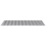 Stair Tread Rectangular 4 pcs Silver 100 x 50 cm Aluminium 4104366