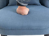 Fabric Single Sofa Dining Chair Tub Chair Upholstered W/ Pillow Solid Wood Leg Home Living Room T3398P328129