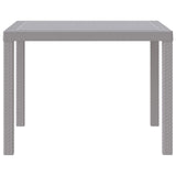 Garden Table Light Grey 100 x 100 x 73 cm Poly Rattan 871683