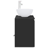 Wall-Mounted Sink Vanity Black 49.5 x 35 x 63 cm 890383