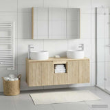 Bathroom Cabinet Set 4 pcs Sonoma Oak Engineered Wood 3406545