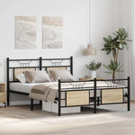 Bed Frame without Mattress Sonoma Oak 150x200 cm King Size Engineered Wood 4106812