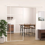 Sliding Door ESG Glass and Aluminium 102.5x205 cm White 151688