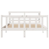 Bed Frame without Mattress White 120x190 cm Small Double Solid Wood Pine 3305750