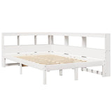 Bookcase Bed without Mattress White 120x200 cm Solid Wood Pine 3324321