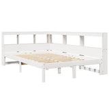 Bookcase Bed without Mattress White 120x200 cm Solid Wood Pine 3324321