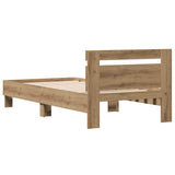 Bed Frame Artisan Oak 193 x 95 x 88 cm Engineered Wood 874122