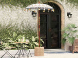 Balinese Parasol Cream 95 x 95 x 260 cm Cotton and solid wood 3356908