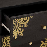 Bedside Cabinet Black 40 x 33 x 46 cm Solid Mango Wood 4018806