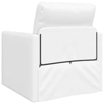 Floor Sofa Bed with Cushion White 74 x 77 x 81 cm Faux leather 4106636