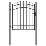 Fence Gate with Spikes EMMEN 125 x 100 cm Powder-coated steel 42008988