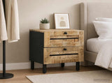 Bedside Table Natural 40 x 33 x 46 cm Solid Mango Wood 4018842