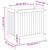 Garden Planter with Liner 54x31x50 cm Solid Wood Acacia 366431