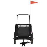 Pet Bike Trailer Black Oxford Fabric and Iron 94024